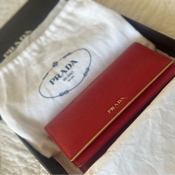 Prada Mini Bandoliera handbag in Red (Fuoco) color - Picture 10 of 10